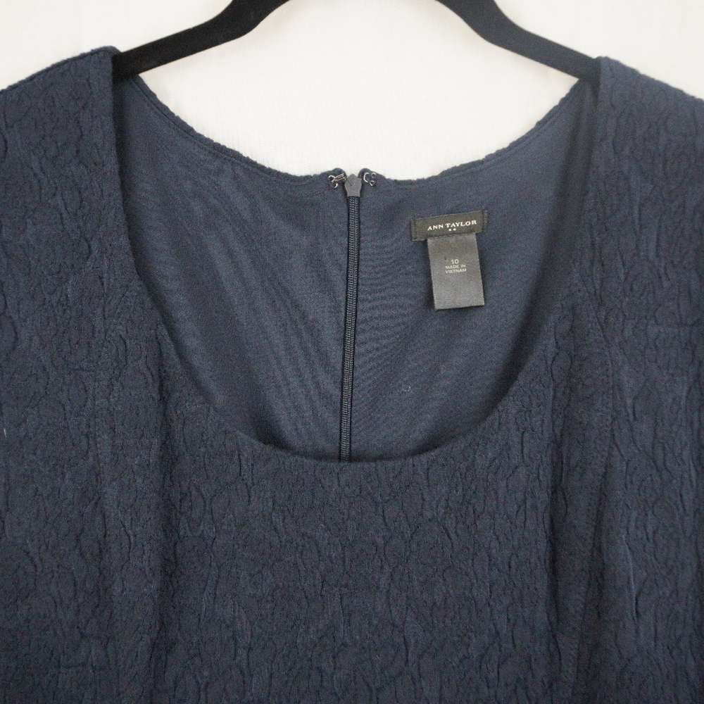Ann Taylor Navy Blue Knit Dress Size 10